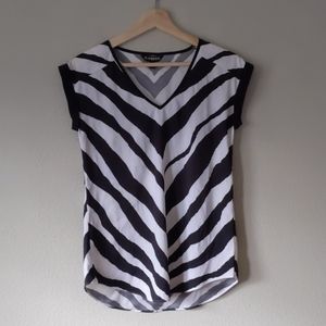 Express Black and White Zebra Blouse